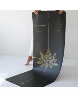 Коврик для йоги — Lotos Grey Gold, с уроками от Елены Маловой Коврик для йоги — Lotos Grey Gold, с уроками от Елены Маловой